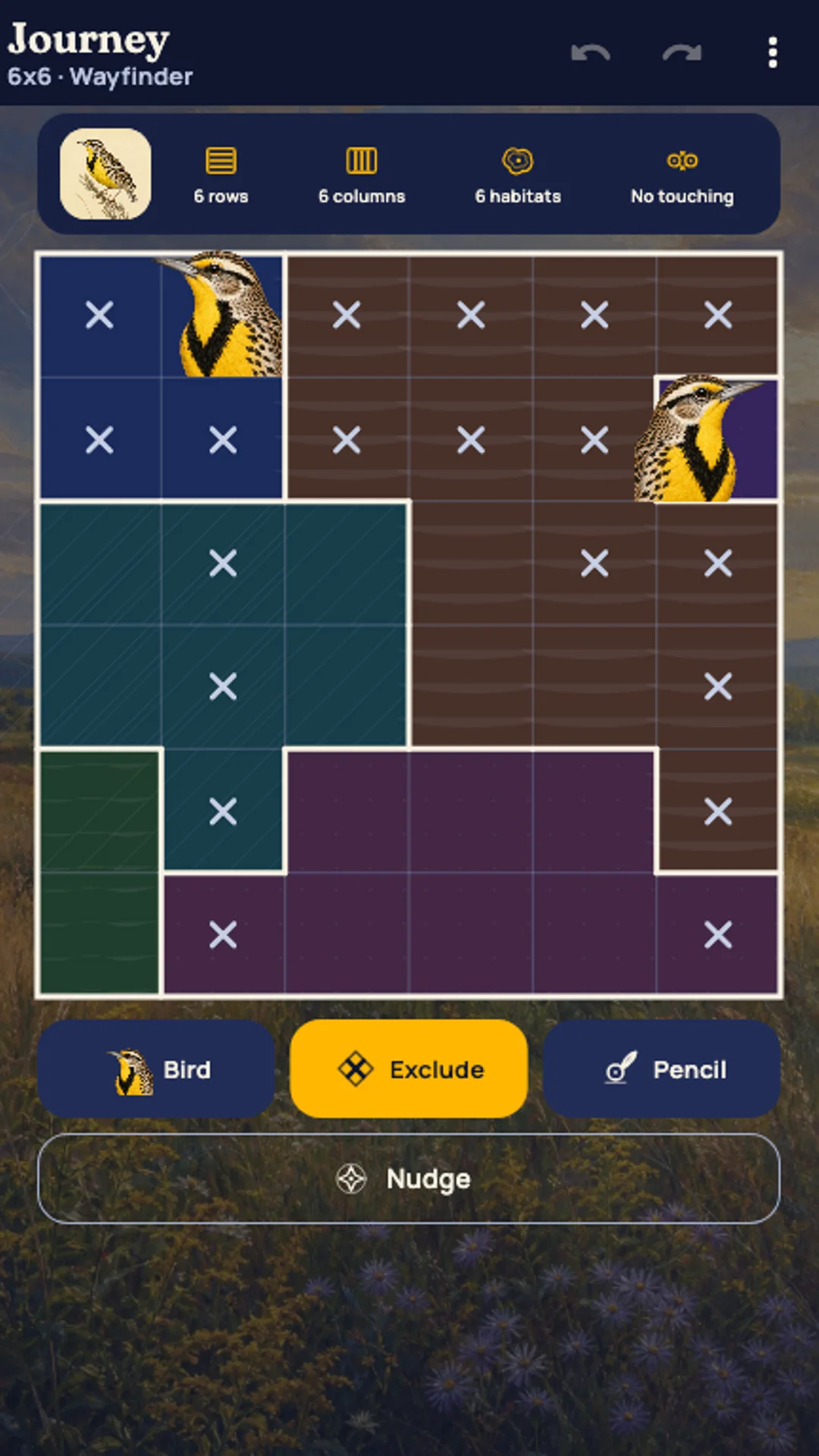 Kingfisher habitat logic puzzle