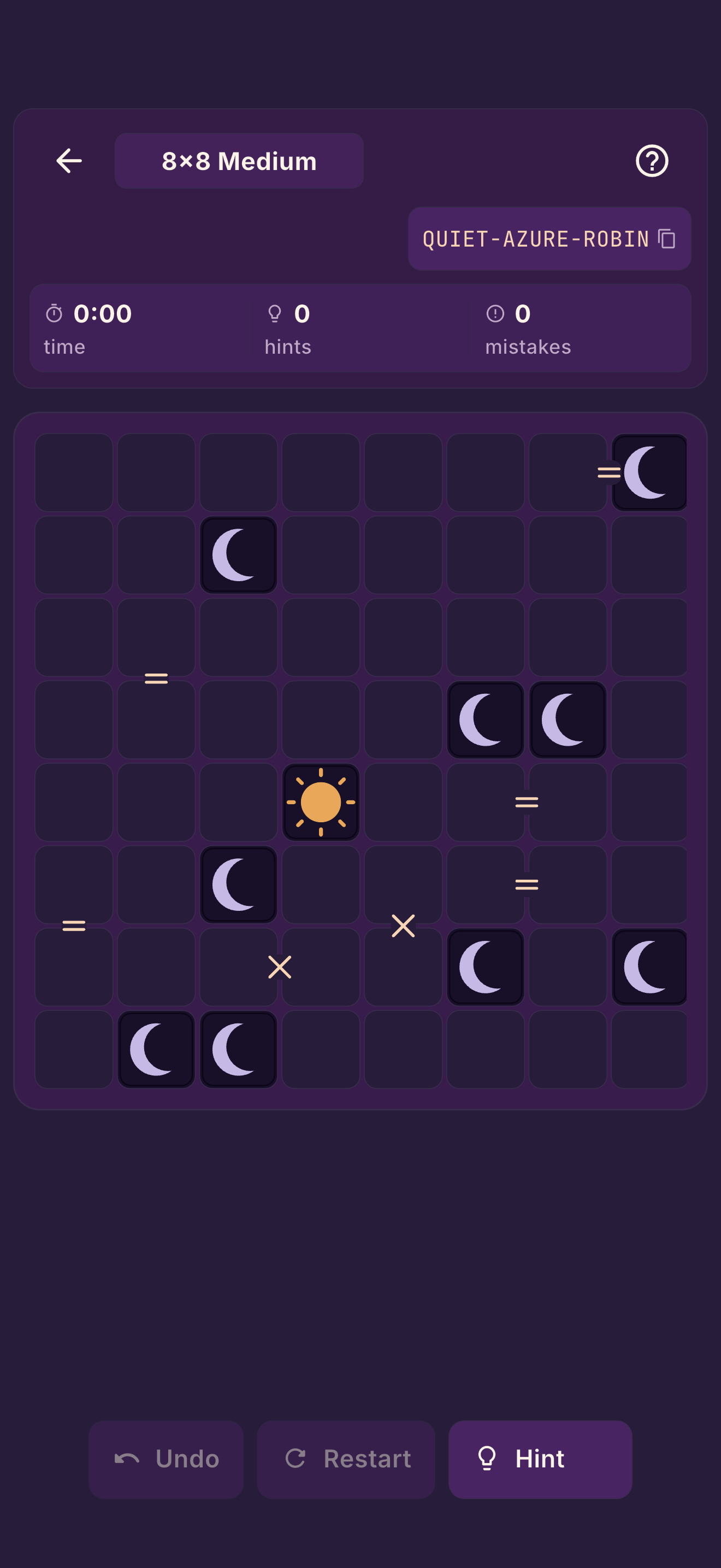 Sundown puzzle board